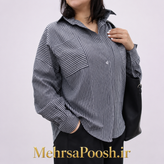 002_SH_شومیز زنانه راهراه دو جیب یقهدار
